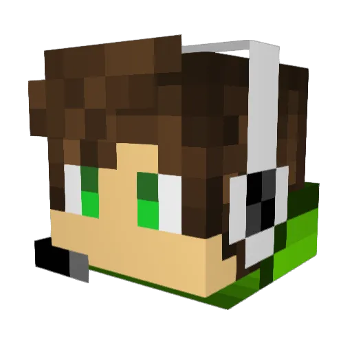 Scorpionsoup Minecraft avatar head, 3D render