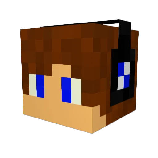 Scorpius1900 Minecraft avatar head, 3D render