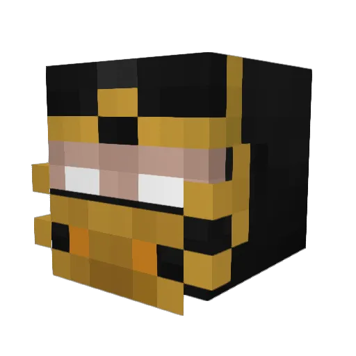 Scorpwanna Minecraft avatar head, 3D render