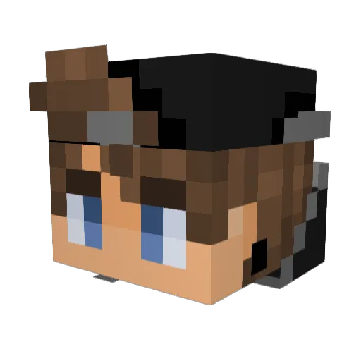 Scorsio Minecraft avatar head, 3D render