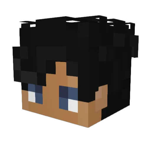 Scorsion Minecraft avatar head, 3D render