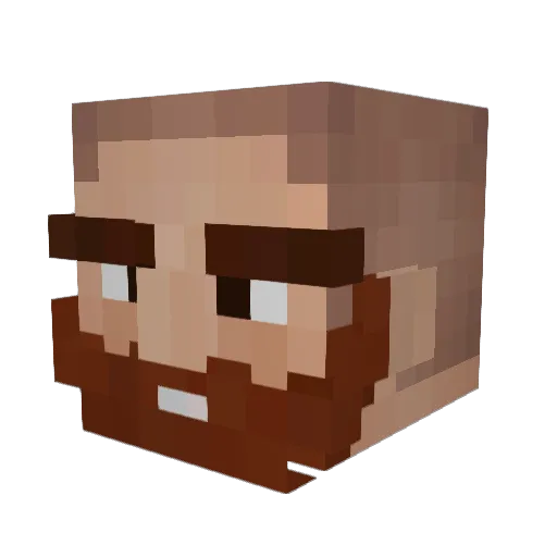 ScotchDopole Minecraft avatar head, 3D render