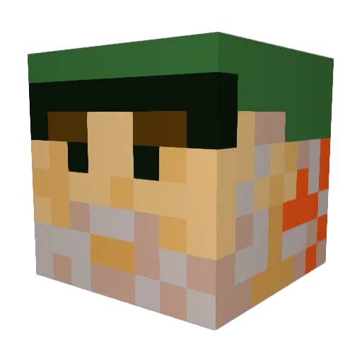 Scotch__Tape Minecraft avatar head, 3D render