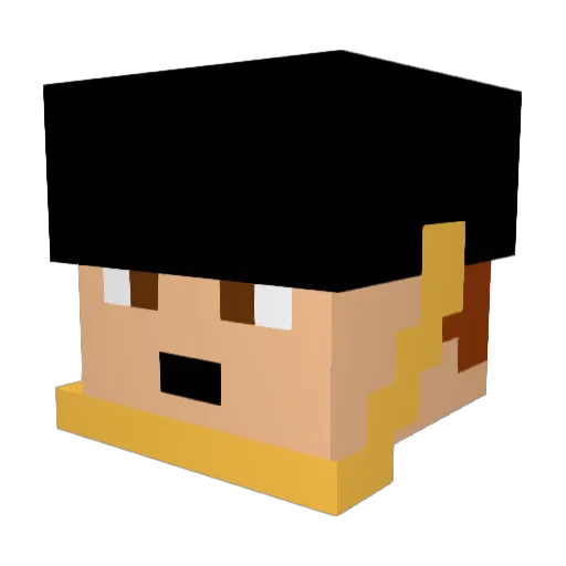Scotssss Minecraft avatar head, 3D render