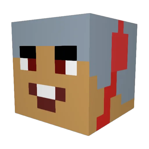 ScottJex Minecraft avatar head, 3D render
