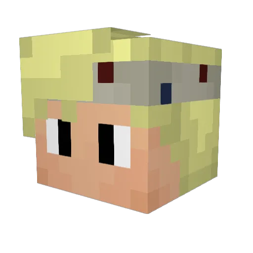 ScottKZ Minecraft avatar head, 3D render