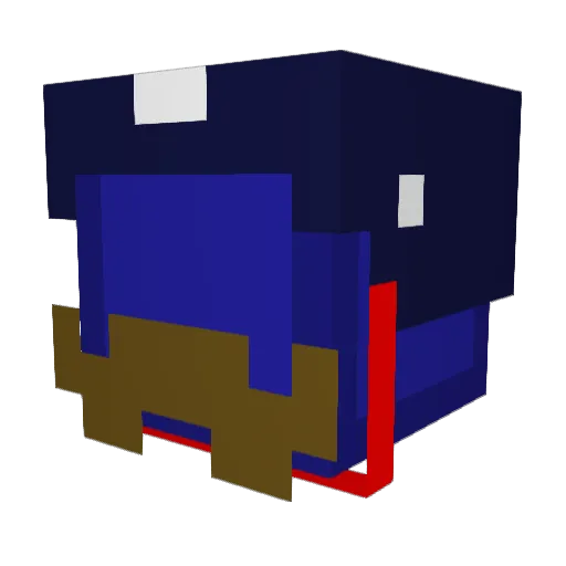 ScottMFWong Minecraft avatar head, 3D render