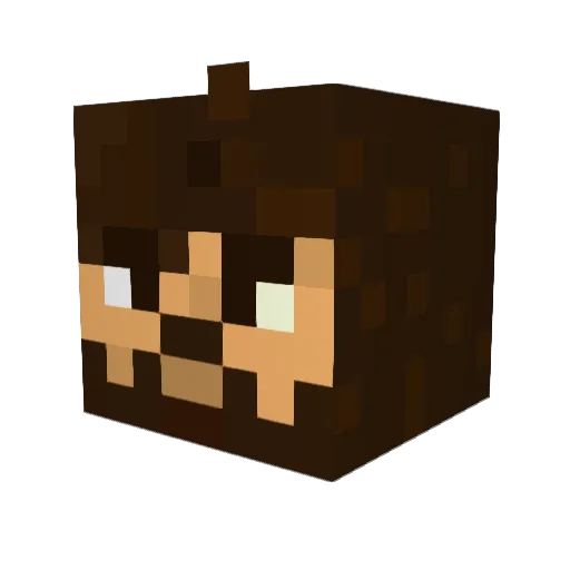 ScottRyans Minecraft avatar head, 3D render