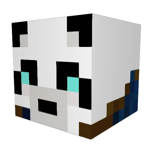 ScottThePanda Minecraft avatar head, 3D render