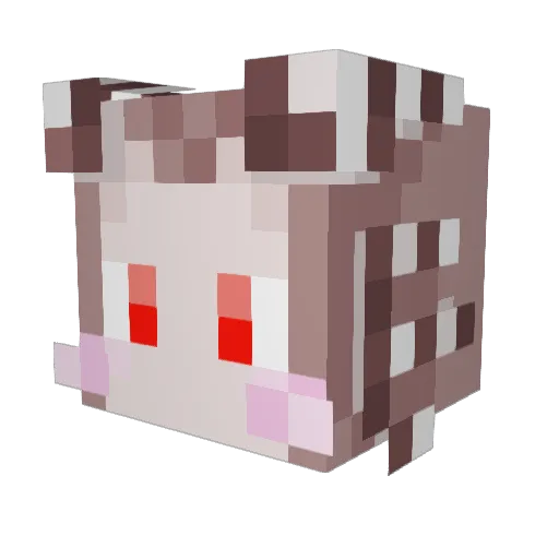 Scott_Wang Minecraft avatar head, 3D render