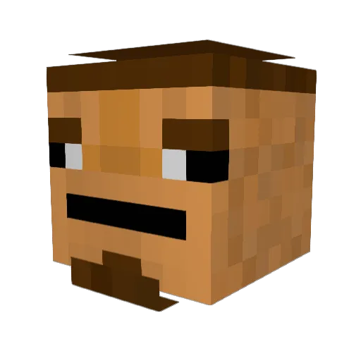 Scottado Minecraft avatar head, 3D render