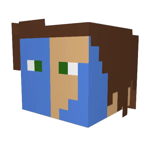 Scottiedownunder Minecraft avatar head, 3D render