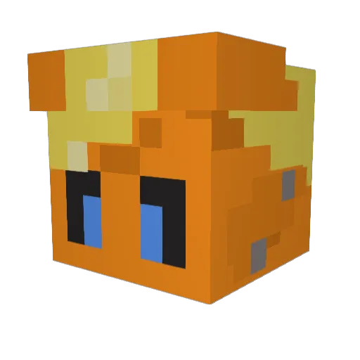 ScottishButters Minecraft avatar head, 3D render