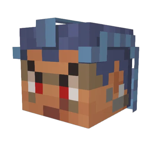 ScottishOctopus Minecraft avatar head, 3D render