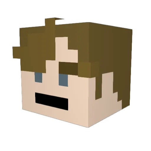 ScottyNYC Minecraft avatar head, 3D render