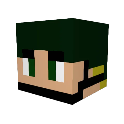 Scotty_Silver Minecraft avatar head, 3D render