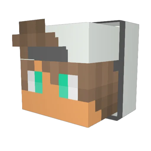 Scourge02 Minecraft avatar head, 3D render