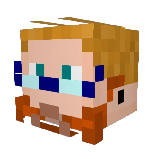 Scout044 Minecraft avatar head, 3D render