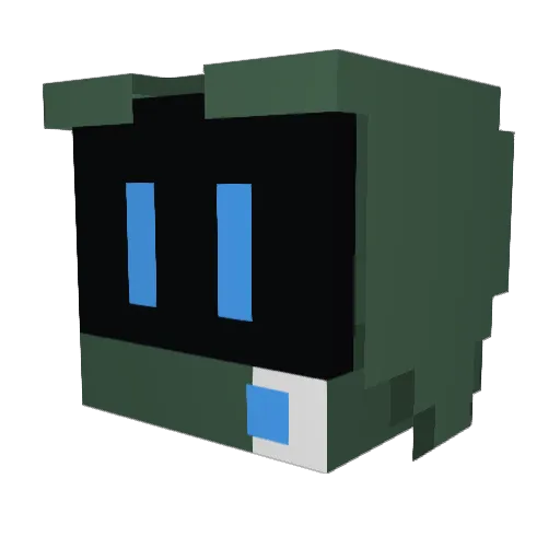 Scout890 Minecraft avatar head, 3D render