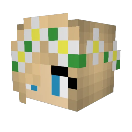 ScoutKit Minecraft avatar head, 3D render