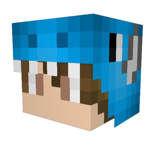 ScoutKnight Minecraft avatar head, 3D render