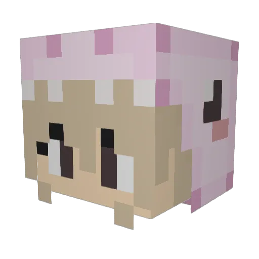 ScoutLiv_ Minecraft avatar head, 3D render