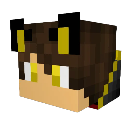 ScpWolfPack Minecraft avatar head, 3D render
