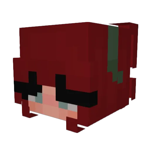 Scphie Minecraft avatar head, 3D render