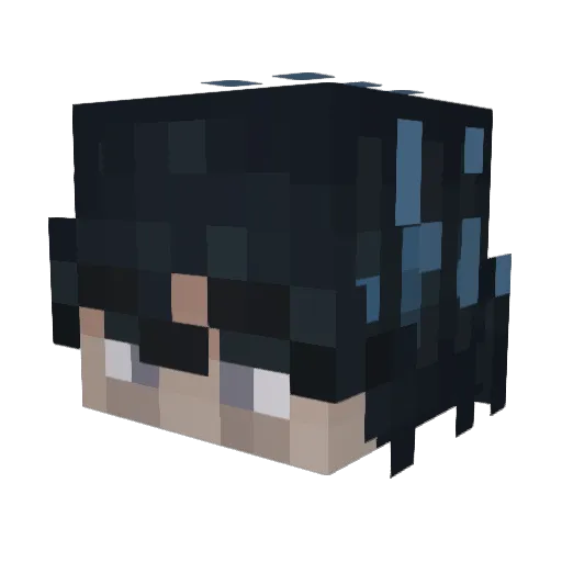Scr0w_ Minecraft avatar head, 3D render