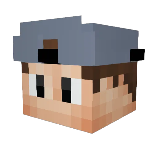 Scr43mGames Minecraft avatar head, 3D render