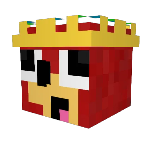 Scraamss Minecraft avatar head, 3D render