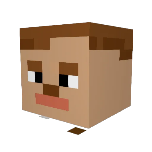 Scrabben Minecraft avatar head, 3D render