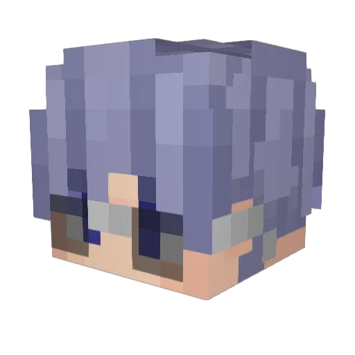Scrache Minecraft avatar head, 3D render