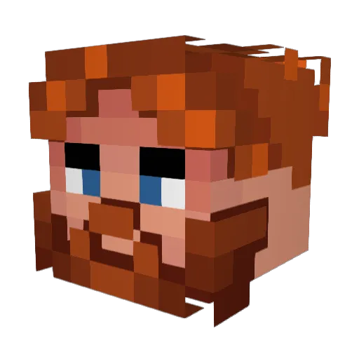 Scragguy Minecraft avatar head, 3D render