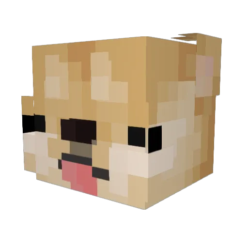 Scrambits Minecraft avatar head, 3D render