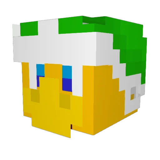 ScranyWhiteboy Minecraft avatar head, 3D render