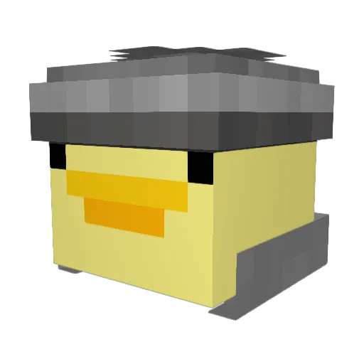 Scraow Minecraft avatar head, 3D render