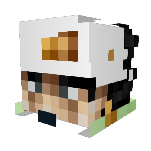 ScrapFearO Minecraft avatar head, 3D render