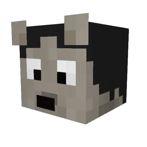 ScrapTrap Minecraft avatar head, 3D render