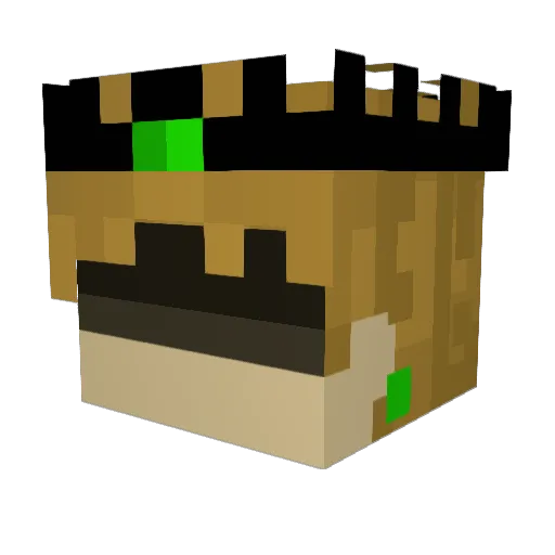 Scraple_kun Minecraft avatar head, 3D render
