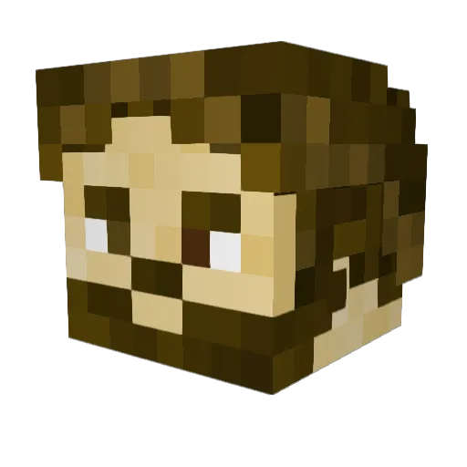 ScrappyBandit Minecraft avatar head, 3D render