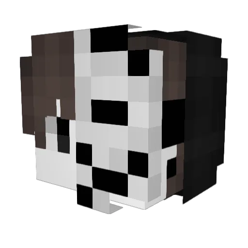 Scrapzera Minecraft avatar head, 3D render