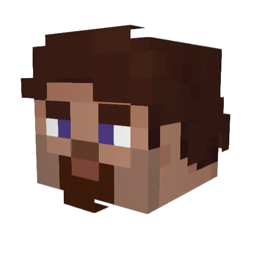 Scratch7777 Minecraft avatar head, 3D render