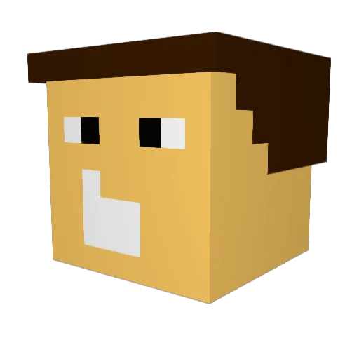 Scratchock Minecraft avatar head, 3D render