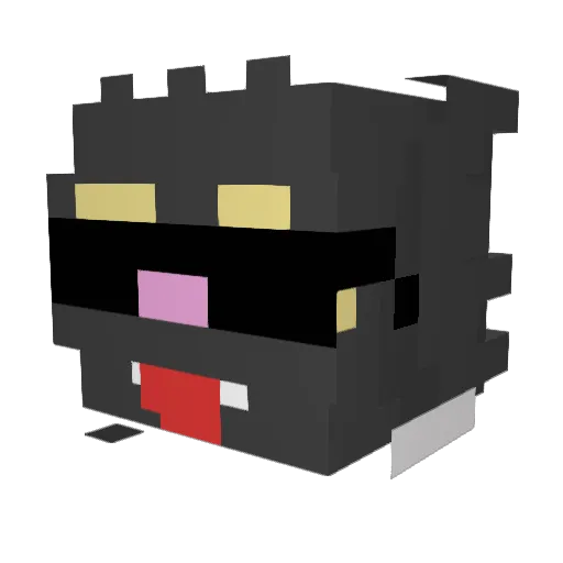 ScratchyBateman Minecraft avatar head, 3D render