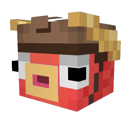 Scrathen Minecraft avatar head, 3D render