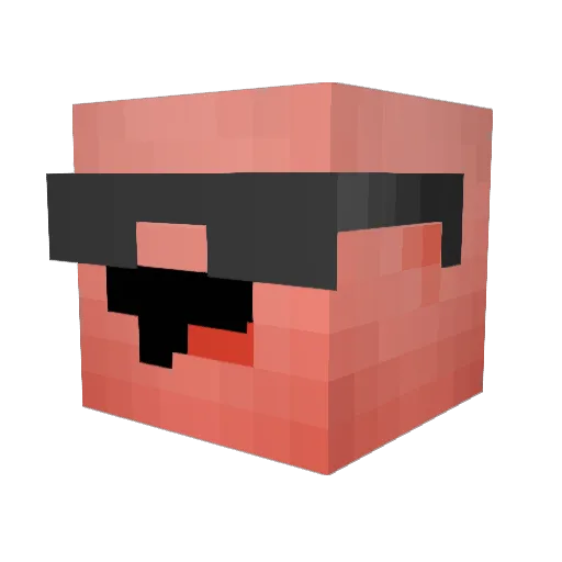 Scraves Minecraft avatar head, 3D render