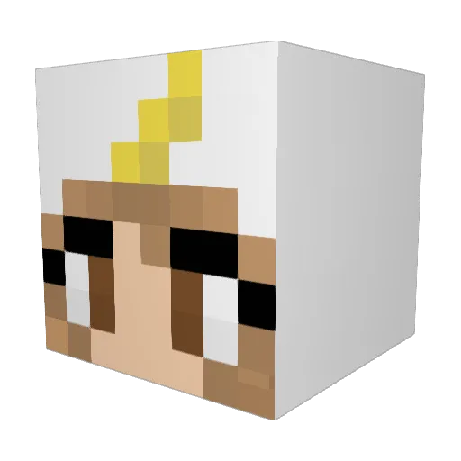 ScrawnyUnicorn Minecraft avatar head, 3D render