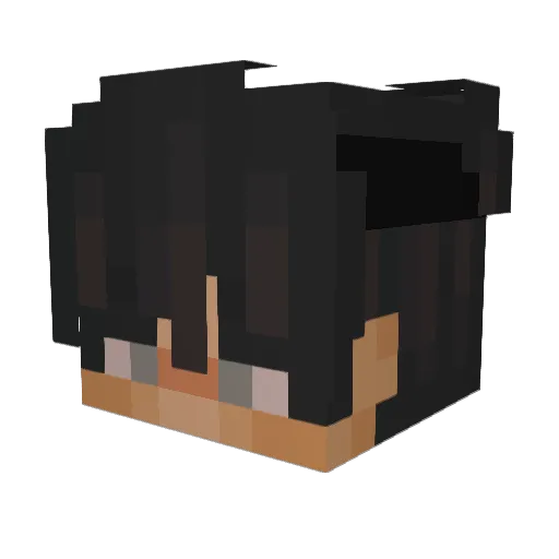 Scrayy Minecraft avatar head, 3D render