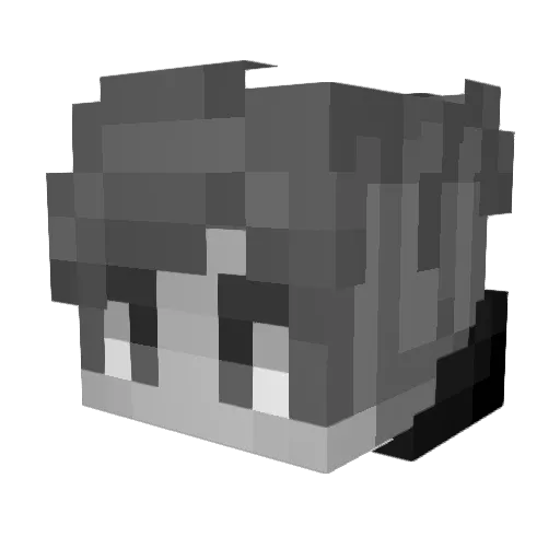 Scrazzyy Minecraft avatar head, 3D render